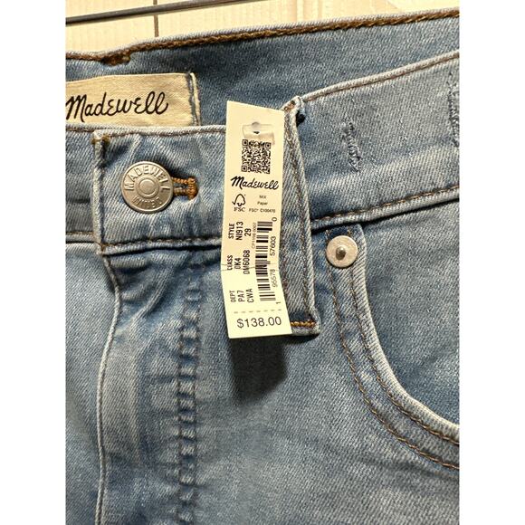 NWT Madewell 10" High-Rise Skinny Crop Denim Size W29 - Picture 3 of 11